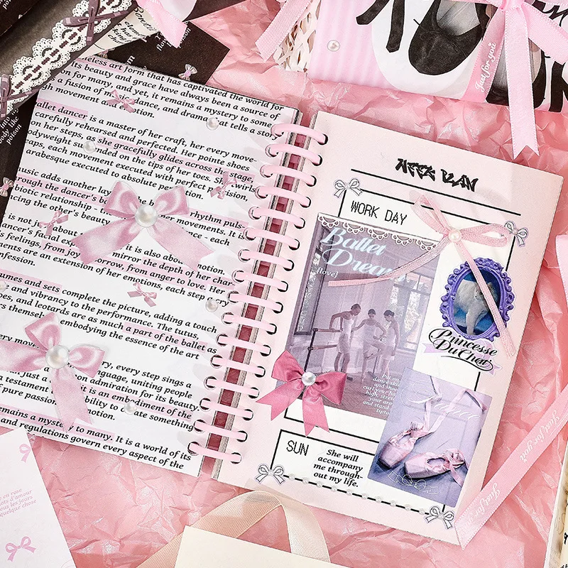 30pcs Sweet Ballet Style Stickers Material Decorative collage Scrapbooking Material hand made DIY Junk Journal Planner Sticker