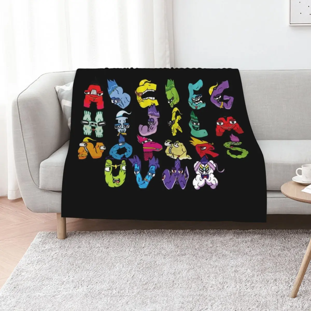 

Alphabet Lore Latter A-X Throw Blanket sofa bed Luxury Brand Multi-Purpose Kid'S Blankets