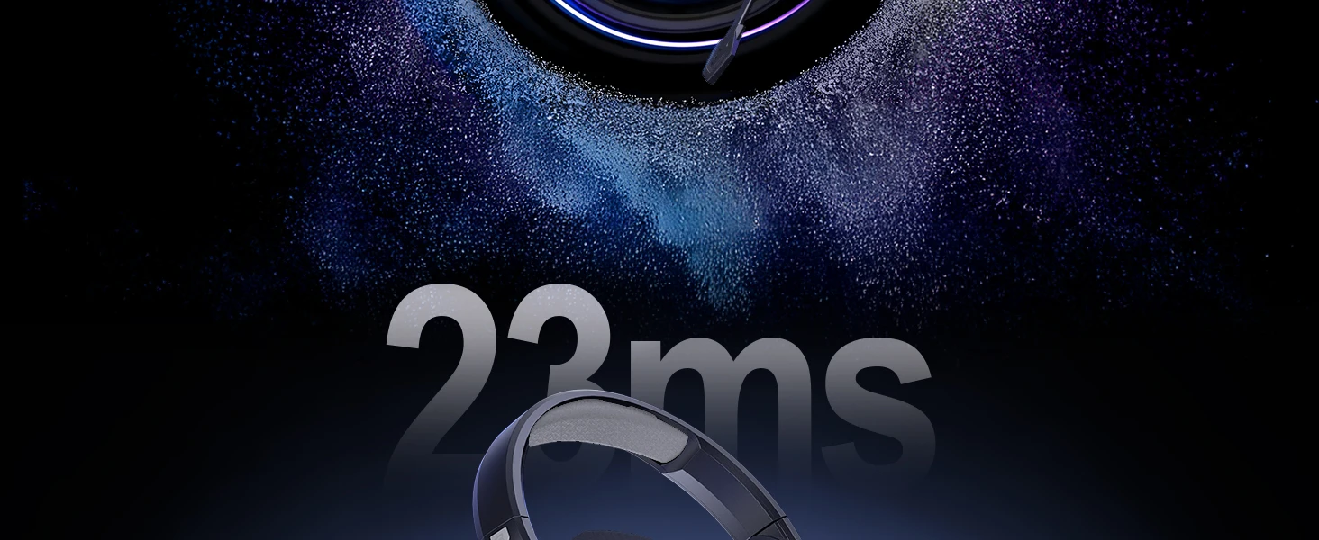 NUBWO G06 Kabellose Headsets Gamer 2,4 GHz Bluetooth 5.3 Gaming-Kopfhörer mit Dual-Mikrofon für PS5, PS4, PC, Mobil, Switch – Detail 5