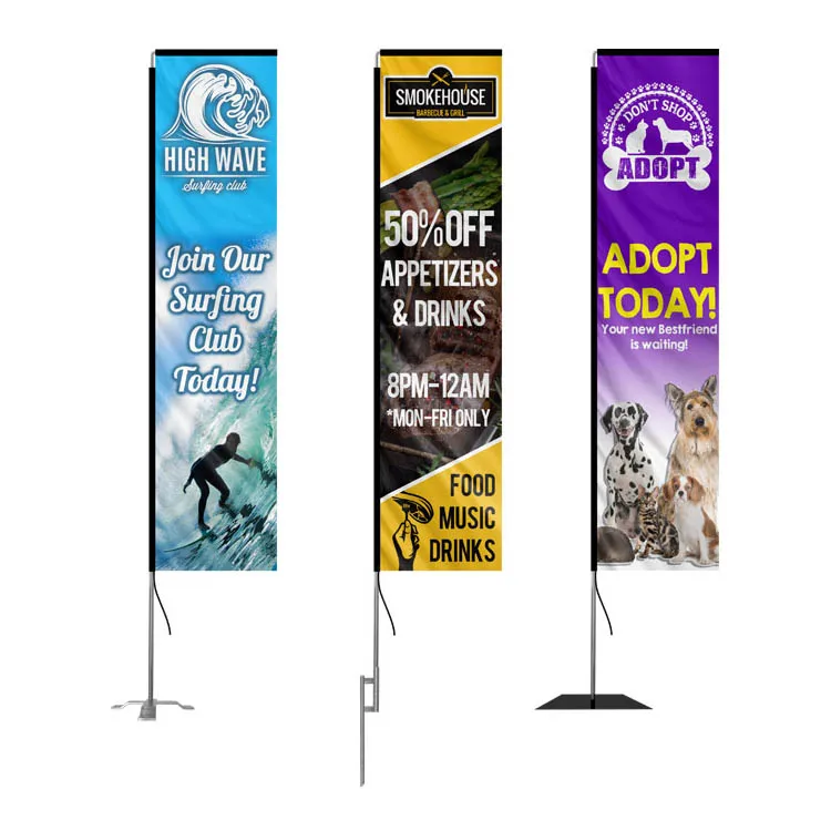 

【Hot】12ft Rectangle Beach Flag Outdoor Advertising Flag 3.5m Rectangle Flag