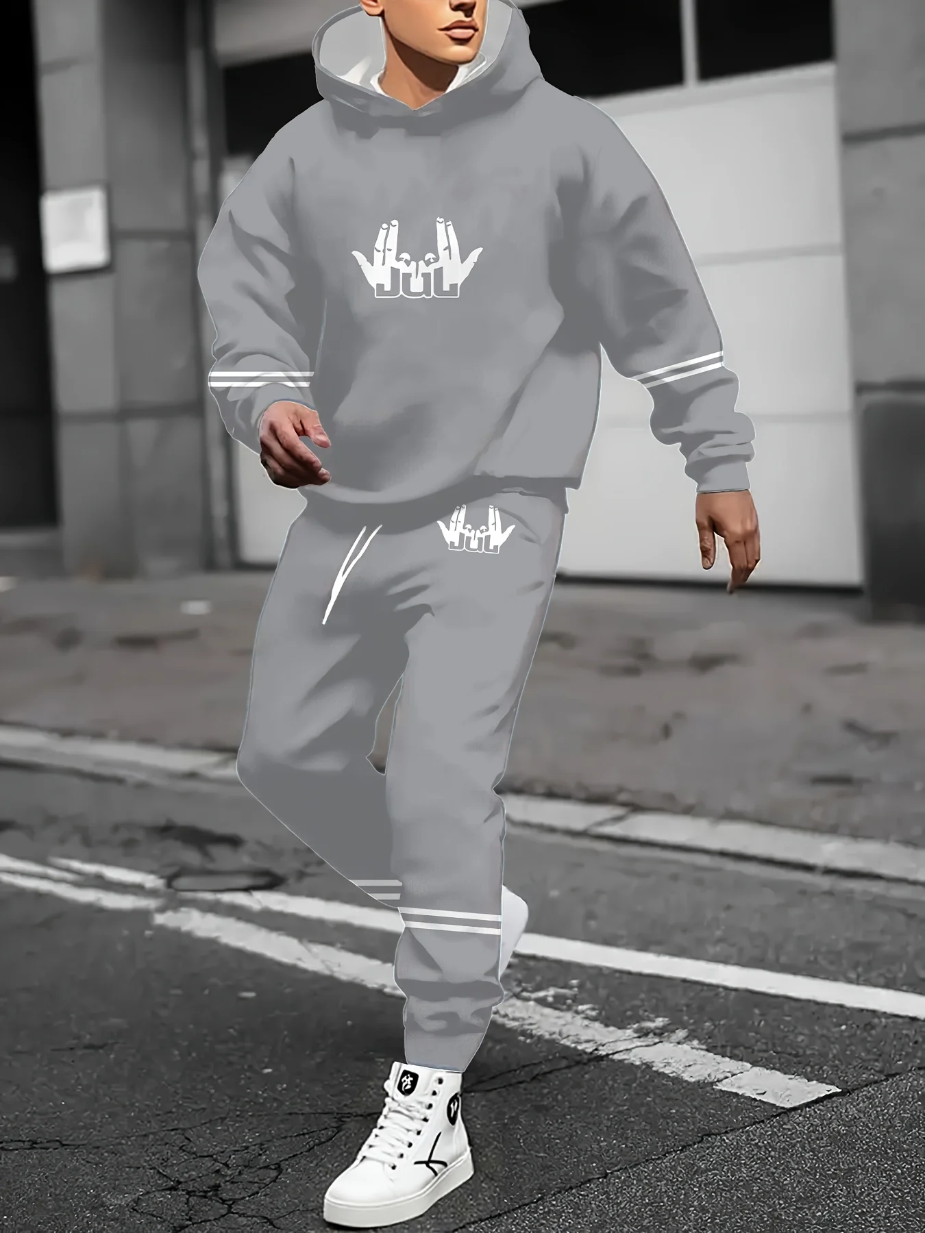 2025/26 herbst Winter Neue Trendy männer Hoodie Mode Y2K Hosen Übergroßen Sweatshirt + Hosen Jogging Anzug Männliche Kleidung anzug