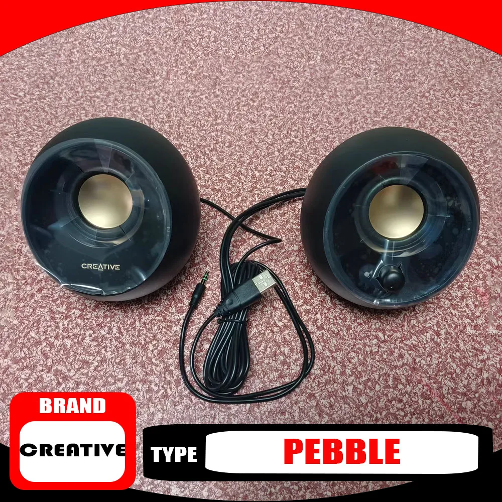 

Креативная колонка-сабвуфер Creative Pebble с 3D-звуком, USB, чистым качеством звука, мини-колонка для ноутбука, ПК, игровых аксессуаров, подарок