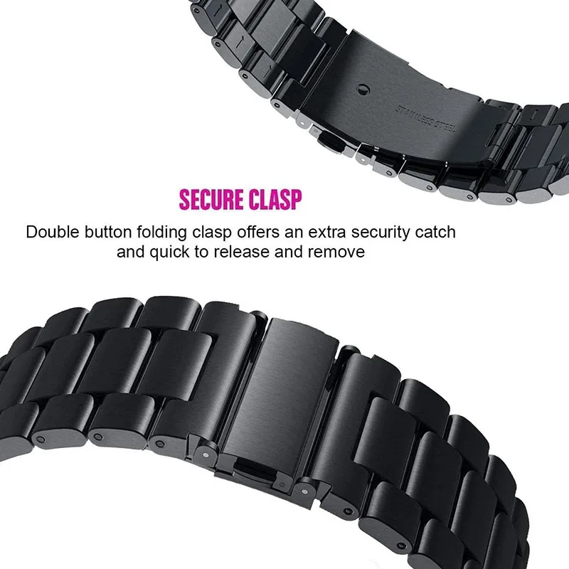 22Mm Dây Dây Đeo Kim Loại Cho Huawei Honor Dây GS 3 GS3/Gt 2 Pro 46Mm 2E Vòng Tay đồng Hồ Thông Minh Smartwatch Phụ Kiện Dây Đeo Tay