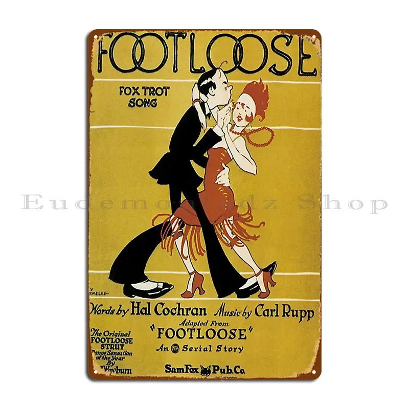 Vintage Music Songbook Cover Footloose Sheet Music 1920 Metal Signs Wall Mural Plates Kitchen Print Pub Plates Tin Sign Poster