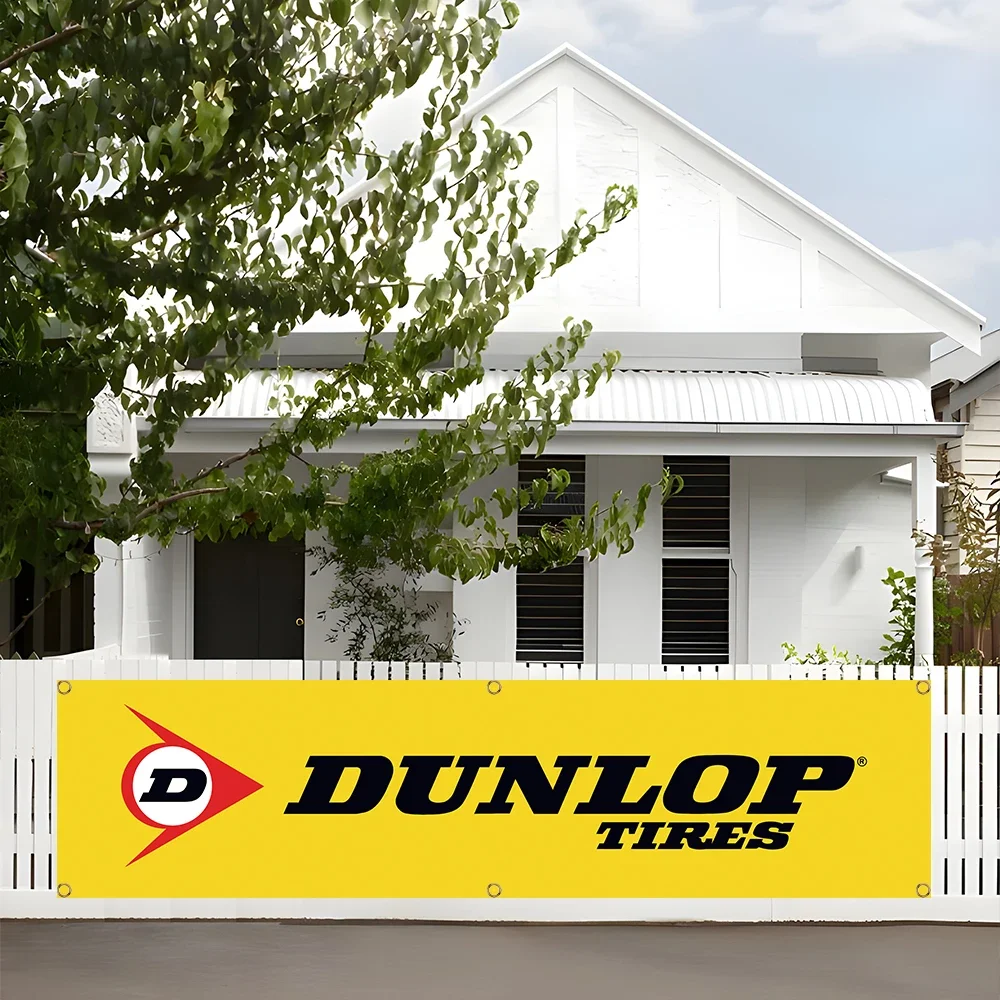 60x240cm Dunlop Auto Parts Banner Flag Car Truck Motor Parts Accessories Banner Garage Outdoor Decoration Tapestry Poster