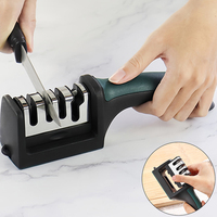 1Pc Tungsten Steel Four-stage Whetstone, Household Kitchen Knife, Stainless Steel Sharpening Rod, Multi-function Sharpening