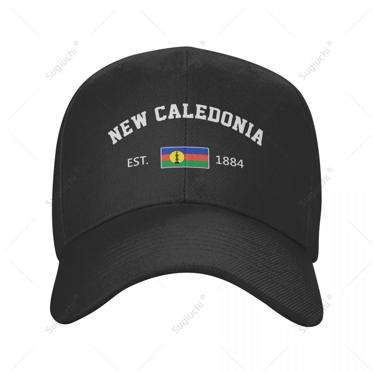 Unisex Baseball Cap New Caledonia Est.1884 Independence Day Wild Sun Shade Peaked Adjustable Outdoor Caps for Men Women