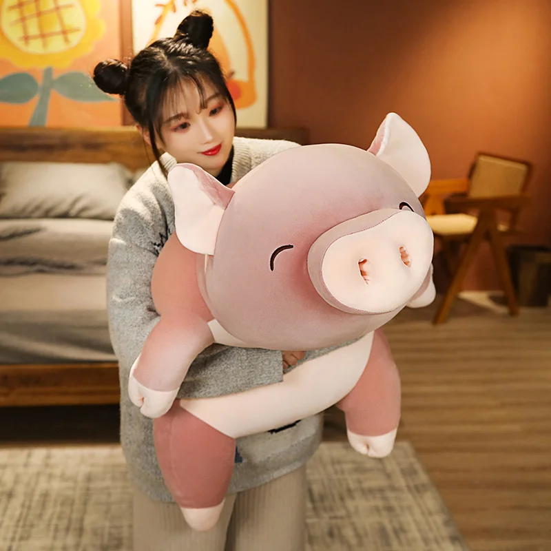 1pc 50-100CM Soft Down Cotton Cute Pig Plush Doll Stuffed Lovely Pink Piggy Doll Baby Software Pillow Gift for Girlfriend