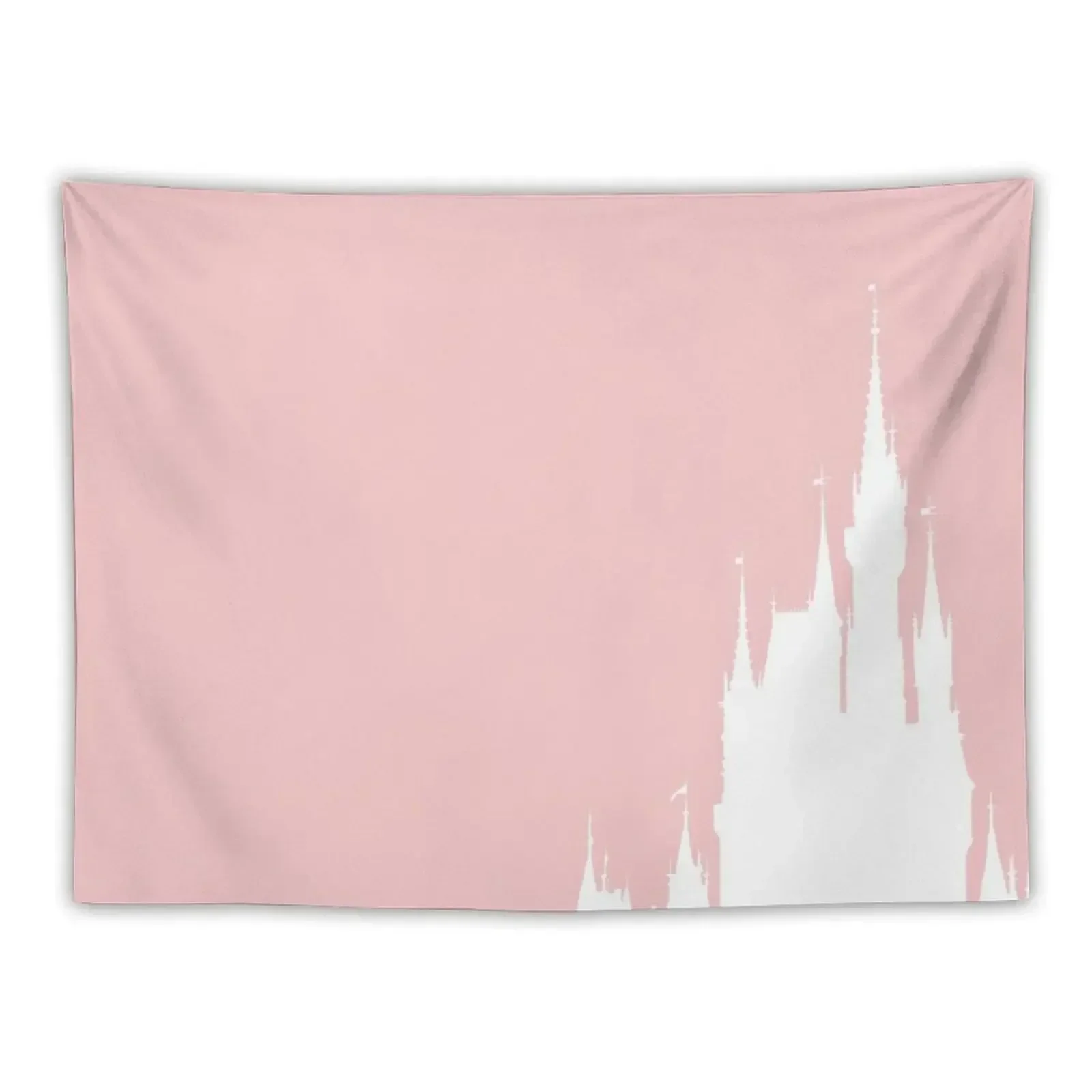 

Castle Silhouette Millennial Pink Tapestry Kawaii Room Decor Room Decore Aesthetic Tapestry