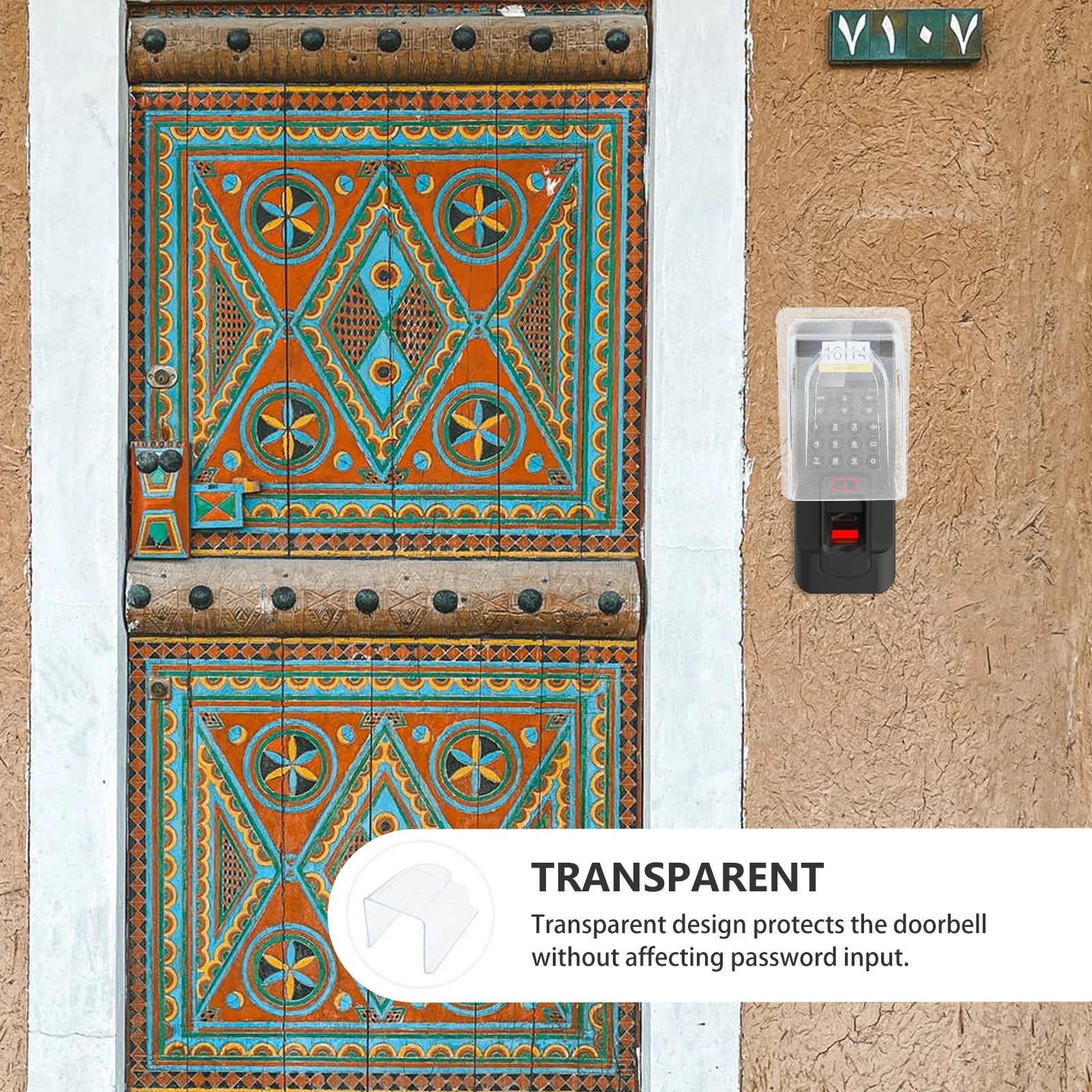 

1Pcs Doorbell Protective Cover Waterproof Plastic Rain Cover for Home Office Security Systems Weather Resistant