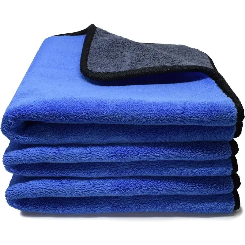 Microfiber Towels for Cars 3 Pieces 500 GSM polishing Cleaning Home, car and Motorbike - 12 x 12 Inches (30x30cm)