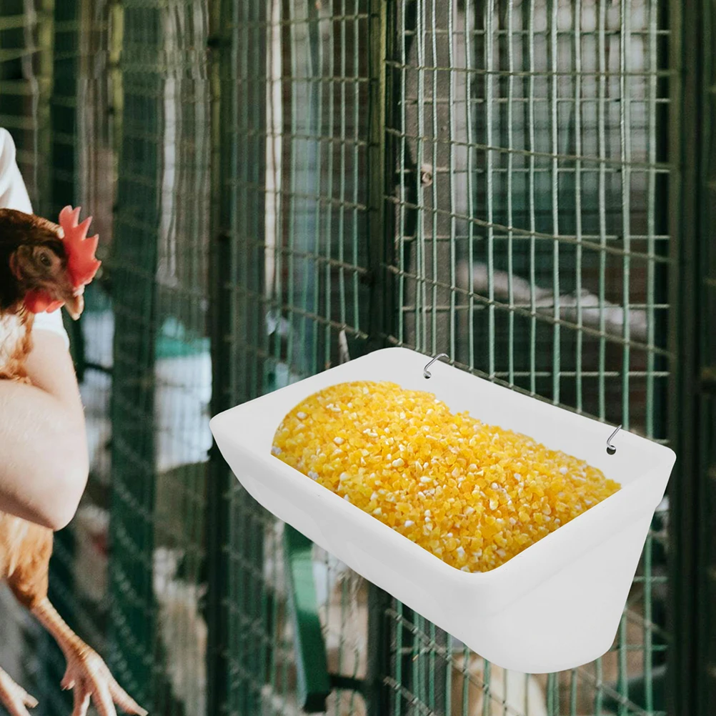 

Automatic Feeder Large Capacity Goat Feeding Trough Poultry Waterer Chick Food Container Durable PP Spill Proof Easy Cleaning