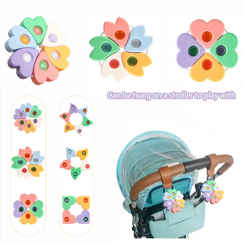 

Сенсорные игрушки Монтессори, развивающие интерактивные игрушки для тренировки хвата и нажимания для малышей, развивающая подвеска-игрушка для детской коляски