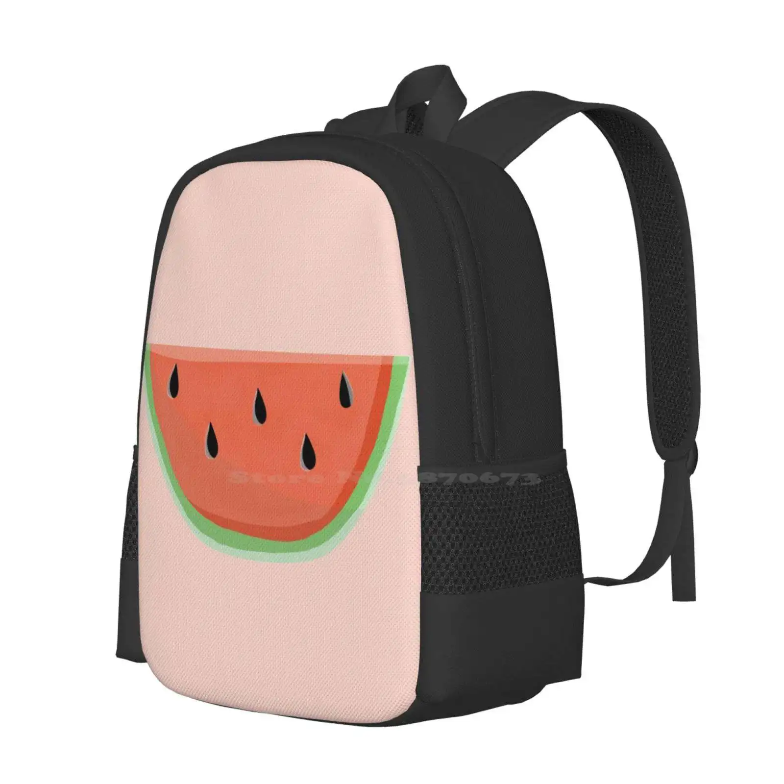 Watermelon Hot Sale Schoolbag Backpack Fashion Bags Watermelons Fruit Cute Graphic Food Snack Healthy Watercolour Pattern