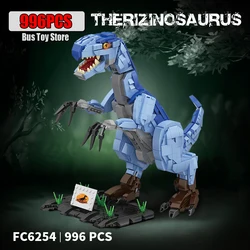 996pcs Jurassic Dino World Giganotosaurus Building Kits Bolcks Bricks Therizinosaurus Dinosaurs Park Figures DIY Toys Kids Gifts