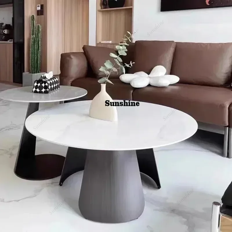 

Luxury Lounge Coffee Tables Round Aesthetic Glamour Unique Modern Coffee Tables Minimalist Design Meubles Ornaments Home Decor