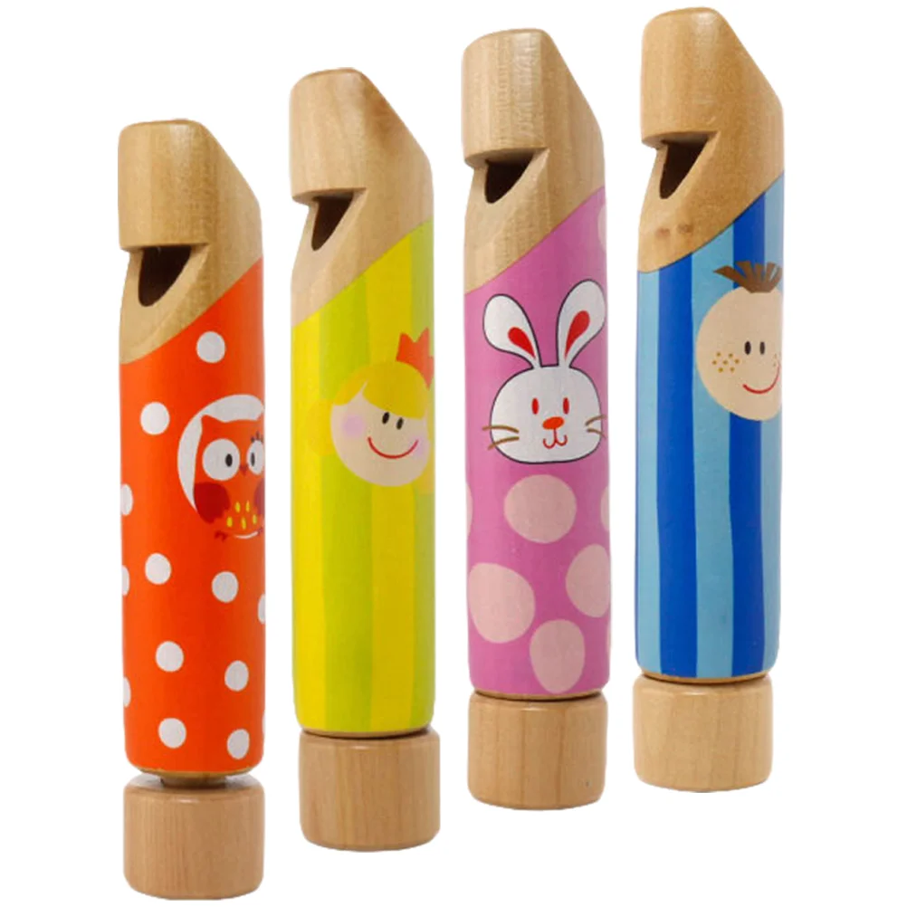 Pull Whistle Train Whistles for Adults Kids Toddler Music Toys Slide Musical Instruments Recorder Wood Children’s