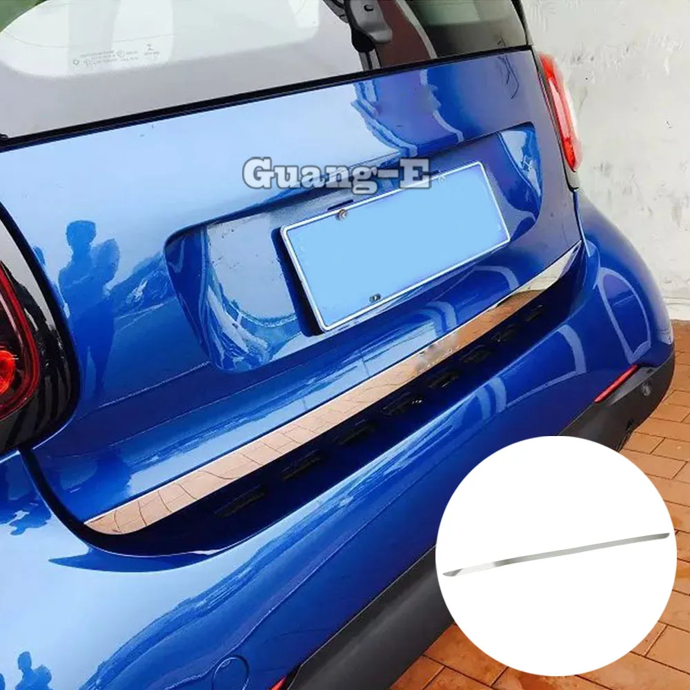 

Sticks Body Cover Stainless Steel Rear Door Tailgate Frame Plate Trim Lamp Trunk For Benz Smart Fortwo 2015 2016 2017 2018 2019