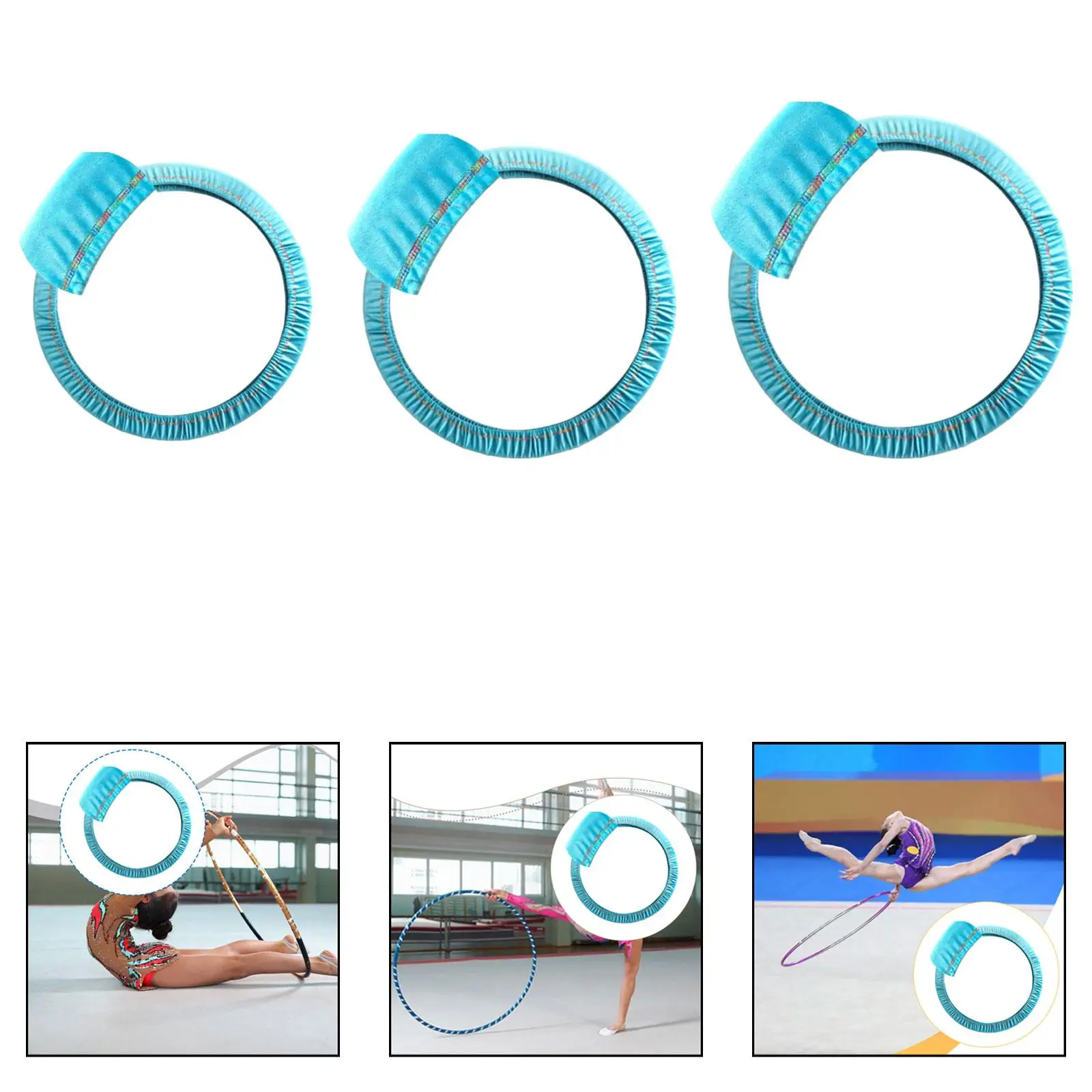 Artistic Gymnastic Protective Cover Scratch Resistant Elastic Gifts Calisthenics Accessory Rhythmic Gymnastic Ring Cover Blue