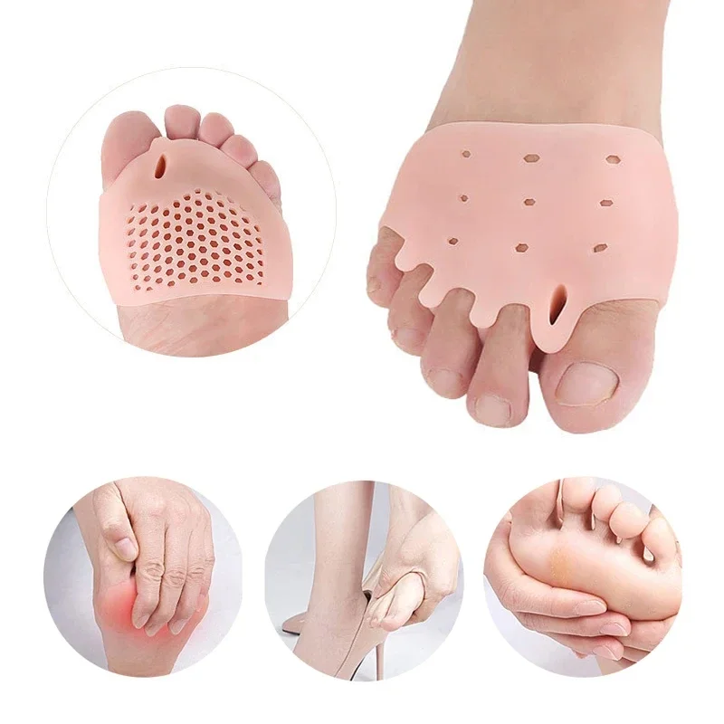 Gel Toe Separadores, Polegar, Valgus Corrector, Pads, 1 Par