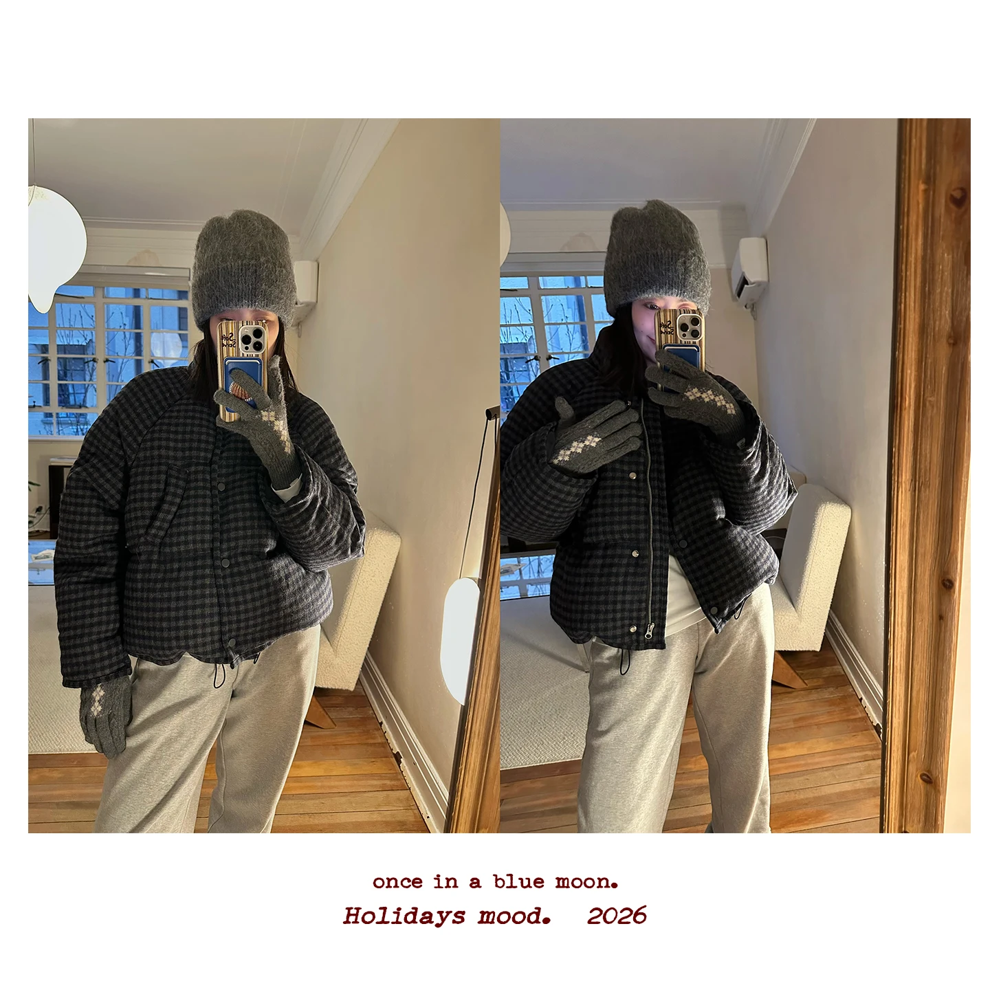 

Синяя Луна: Редкое находение! Зимняя женская модная куртка из пуха с клетчатым узором, 90% белый пух, теплая, толстая