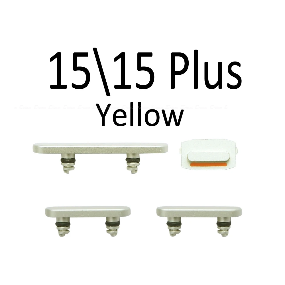 For iPhone 14 15 Plus Pro Max Volume Vibrate Key Switch Power Lock Side Button Full Set Housing Replacement Parts