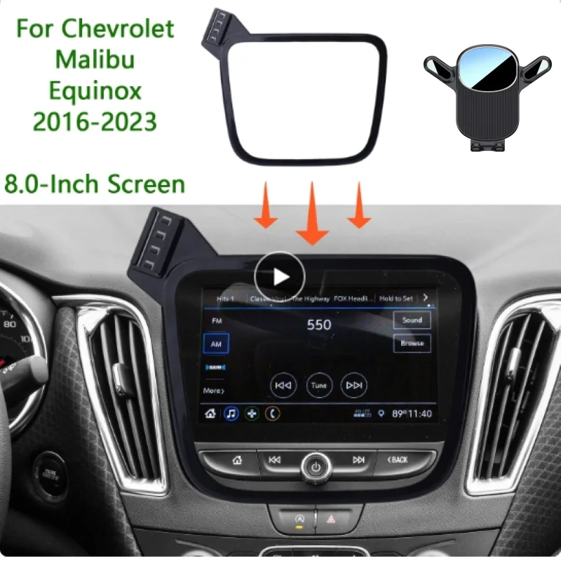 

For Chevrolet Malibu Equinox 2016 2017 2018-2023 Car Phone Holder 8-Inch Screen Fixed Navigation Bracket Charging Accessories