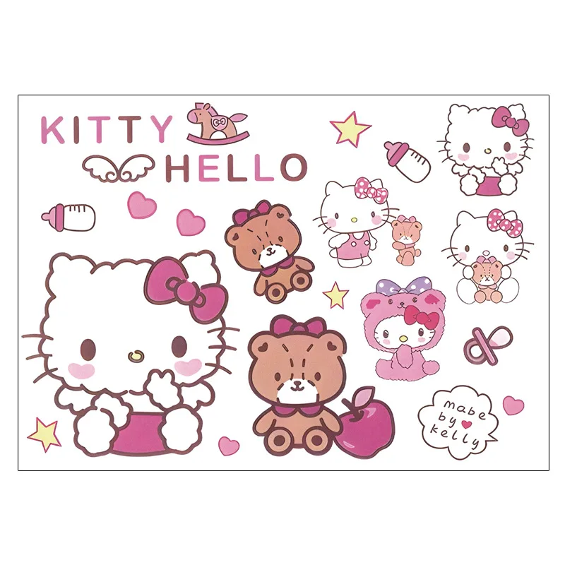 Neue süße Hallo Kitty Sanrio Cartoon Kuromi Melody wasserdichte Aufkleber Aufkleber Helm Notebook DIY süße Dekoration Aufkleber