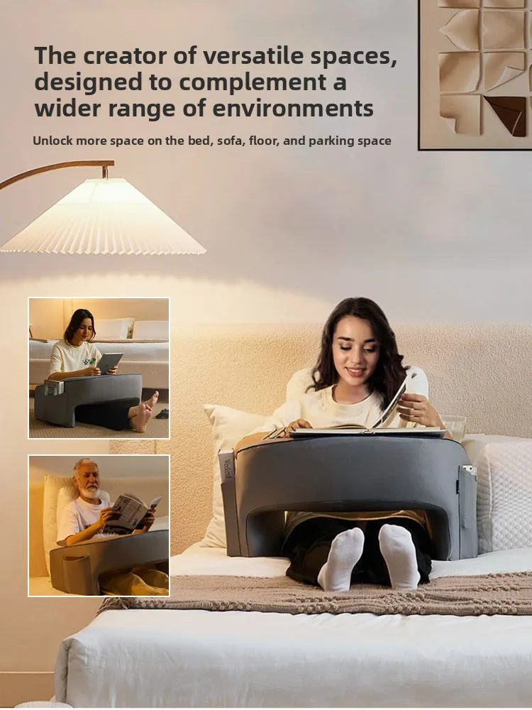 Adjustable Laptop Bed Table Mobile Study Desk for Kids Students Home Office Modern Simple