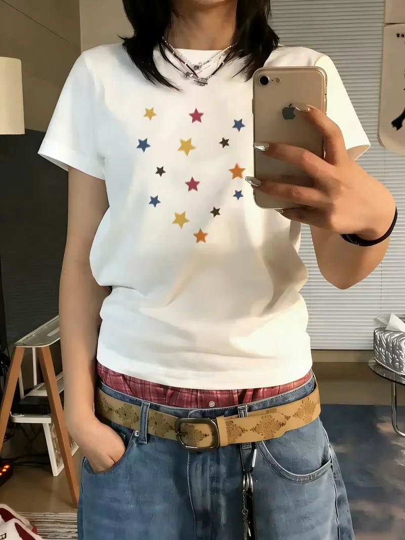 Street Fashion Designers - New summer style,cute cartoon print T-shirt,Y2K