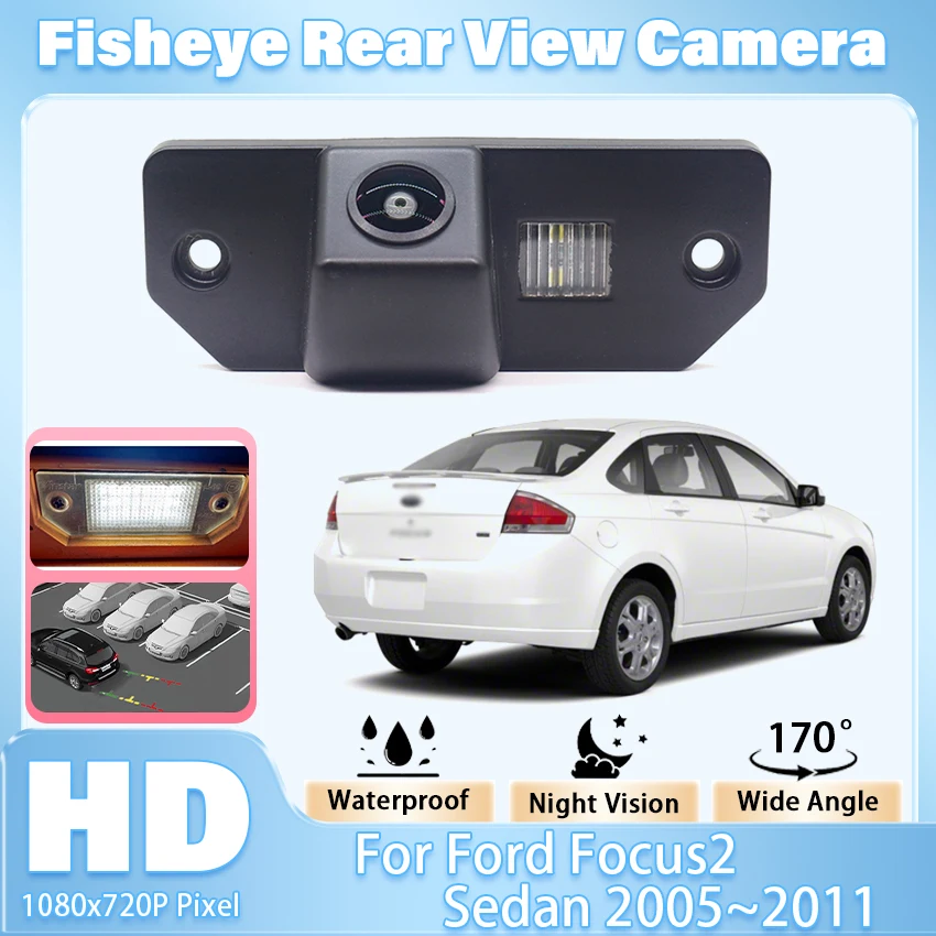 

170 ° Широкоугольная HD CCD 1080x720P автомобильная камера заднего вида для Ford Focus2 Sedan 2005 ~ 2011 C-Max Mondeo ночного видения заднего вида