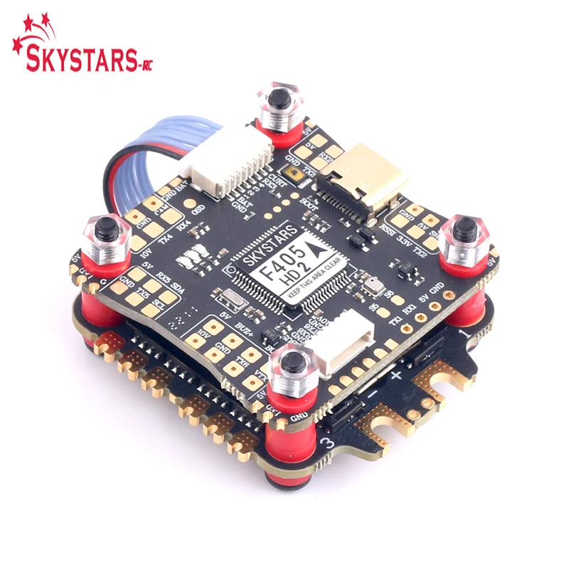 Hot Skystars F405 F4 Flight Controller FC 55A 4 In1 ESC Stack 3-6S Lipo BMI270 Betaflight OSD Dshot600 RC FPV Racing