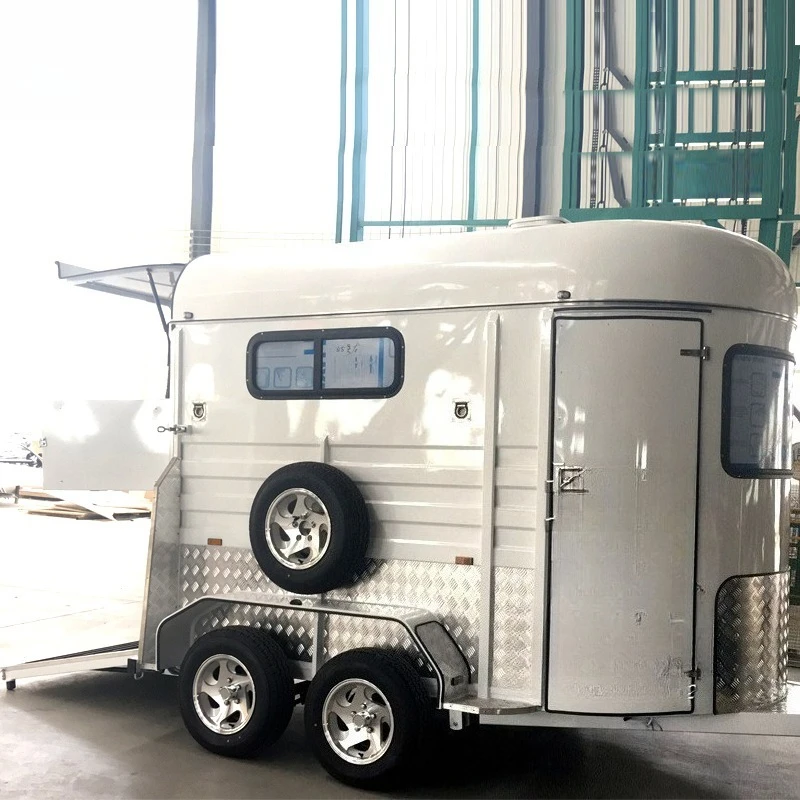 Przyczepa motocyklowa z podwójnym osią, zamknięta, do przewozu zwierząt, przyczepa motocyklowa dla psów, wytrzymała, wodoodporna.