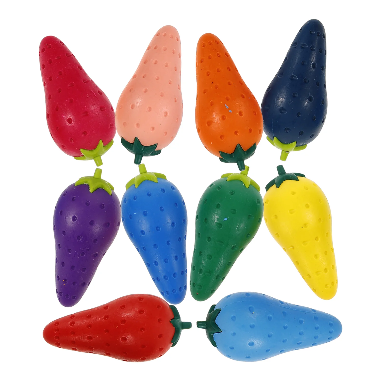 10 Pcs Painted Crayons Handheld for Painting Washed Colorful Wax Fruits Shaped Mini Toddler