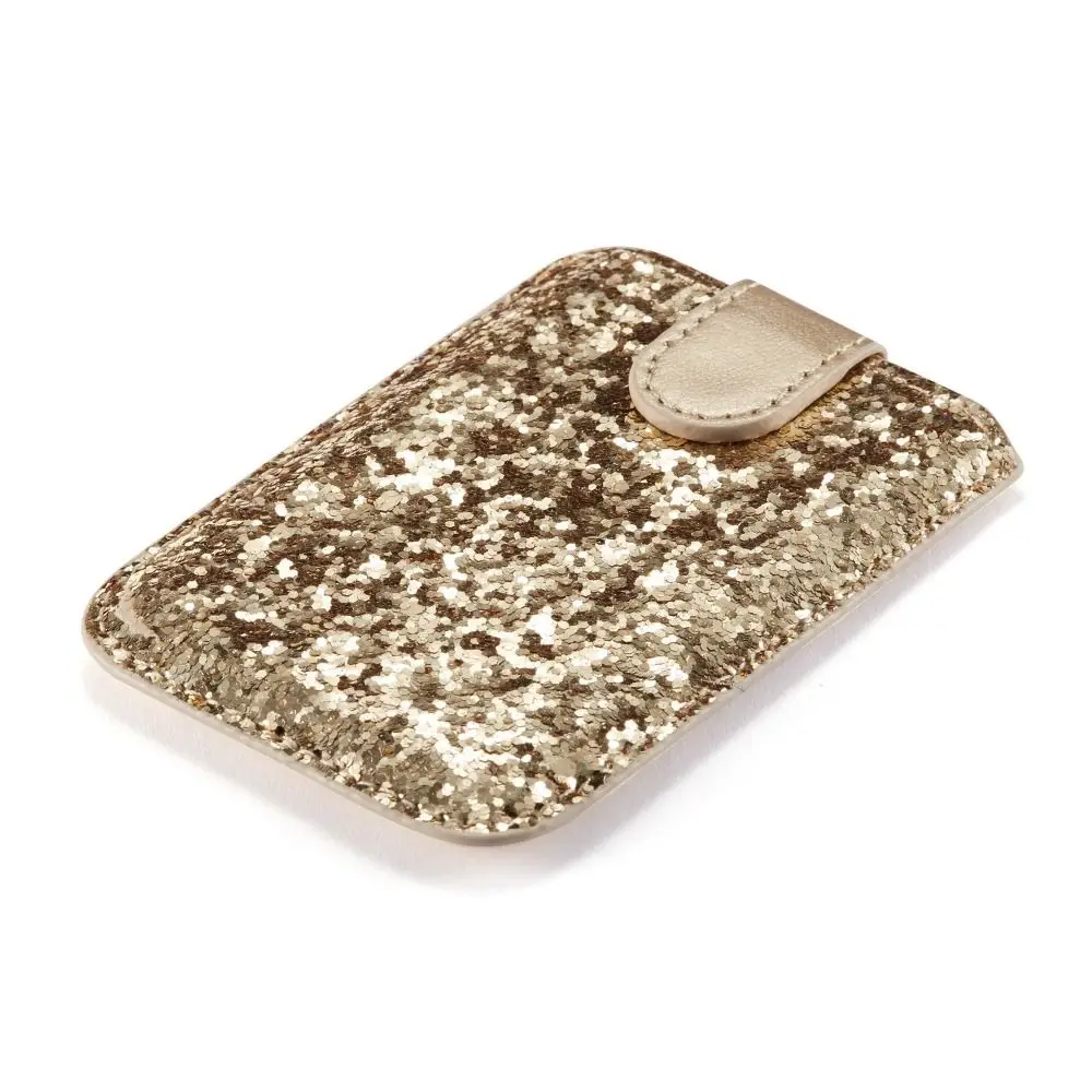 Adhesive Sticker RFID Blocking Credit Card Holder Glitter Bling 5 Cards Credit ID Card Pocket Multi-color Waterproof