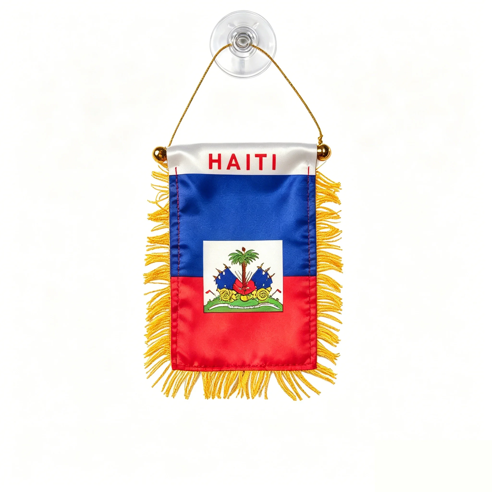 Fast Delivery Double Side Printing Bunting Pennant National Haiti Hanging Flags