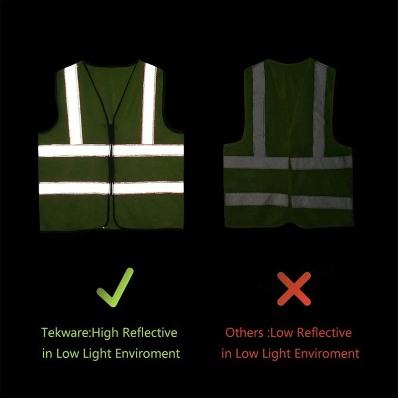 Safety Vest, High Reflective Strips, Bright Neon Building Protective Film, Reflective Vest,Protective Warning Clothing Durable A