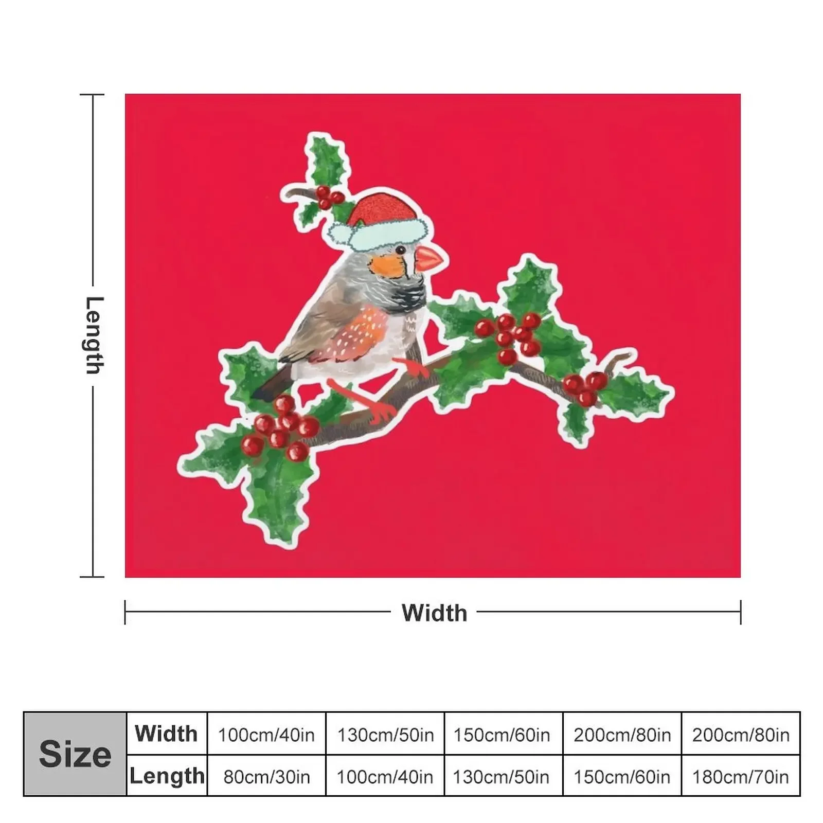 Christmas zebra Finch bird 3 Throw Blanket anime Luxury Thicken Soft Plush Plaid Nap Blankets