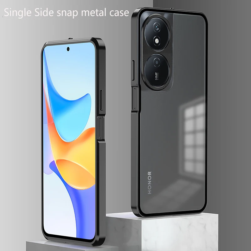 إطار معدني عدسة حماية ماتي للصدمات جراب هاتف ل Honor X9C الذكية الوفير الغطاء الخلفي اكسسوارات ل Honor X7C X7B