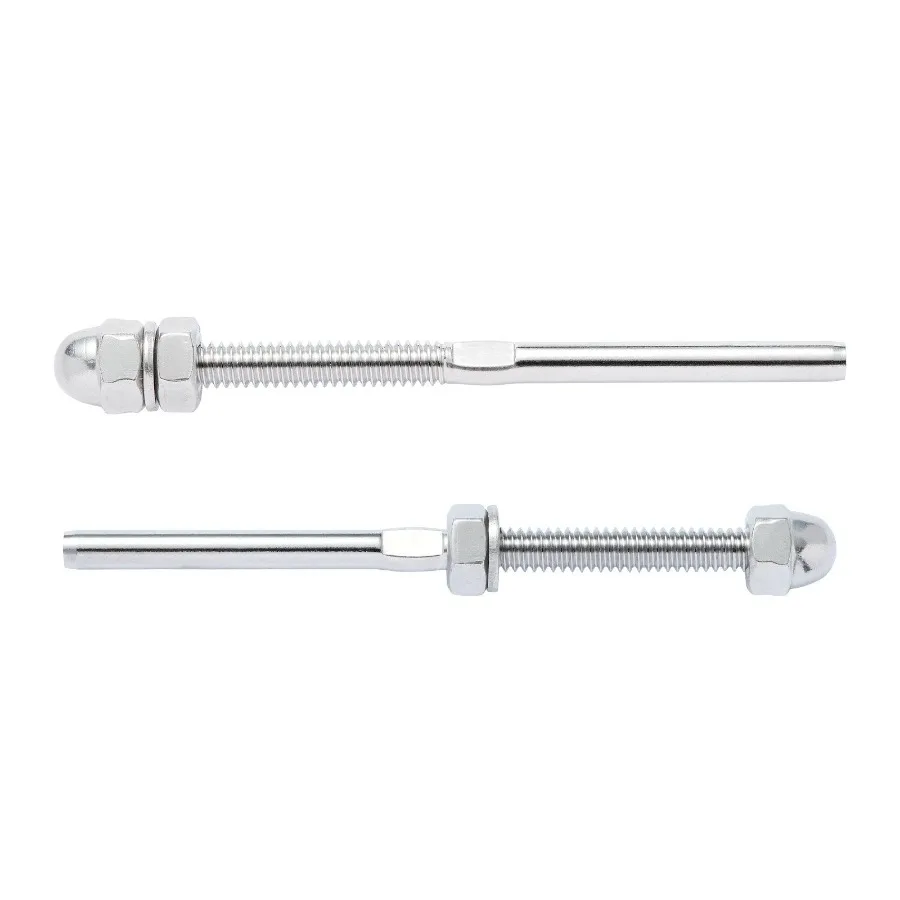 

51 Pack Cable Railing Swage Threaded Stud Tension End Fitting Terminal for 1 8 Deck Cable Railing T316 Stainless Steel Cable R