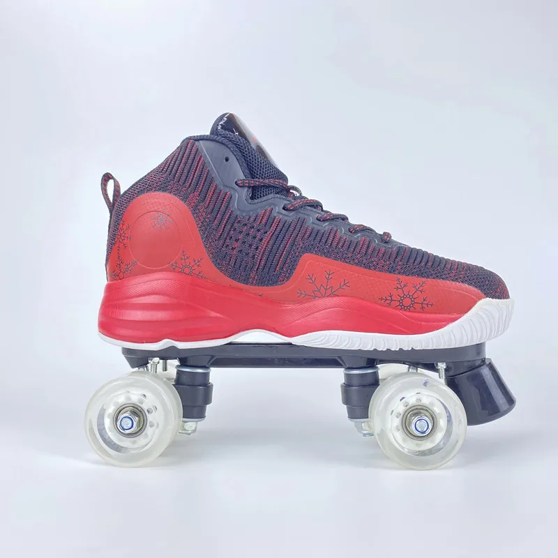 Factory OEM ODM Outdoor entertainment extreme sports flashing roller, hot sale  quad skates 4 wheel PU roller skates