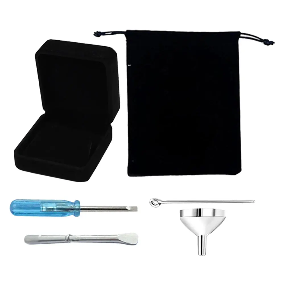 

1 set Mini Urn Filler Kit Stainless Steel Small Funnels for Cremation Jewelry Pendant Ashes Accessories Pet Supplies