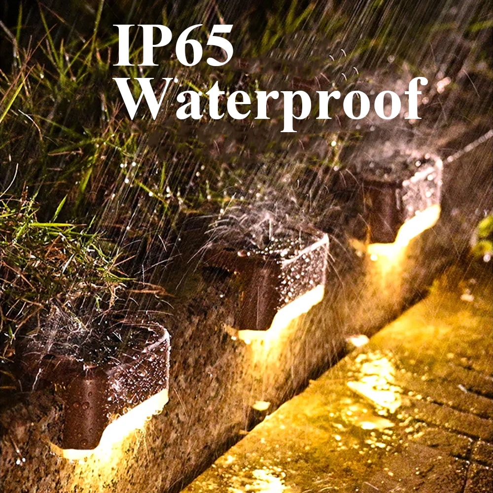 Solar Deck Lights Outdoor, 16 Pack Solar Step Lights LED Waterproof Patio Decor Solar Lights for Outside Railing, Stairs, Fence