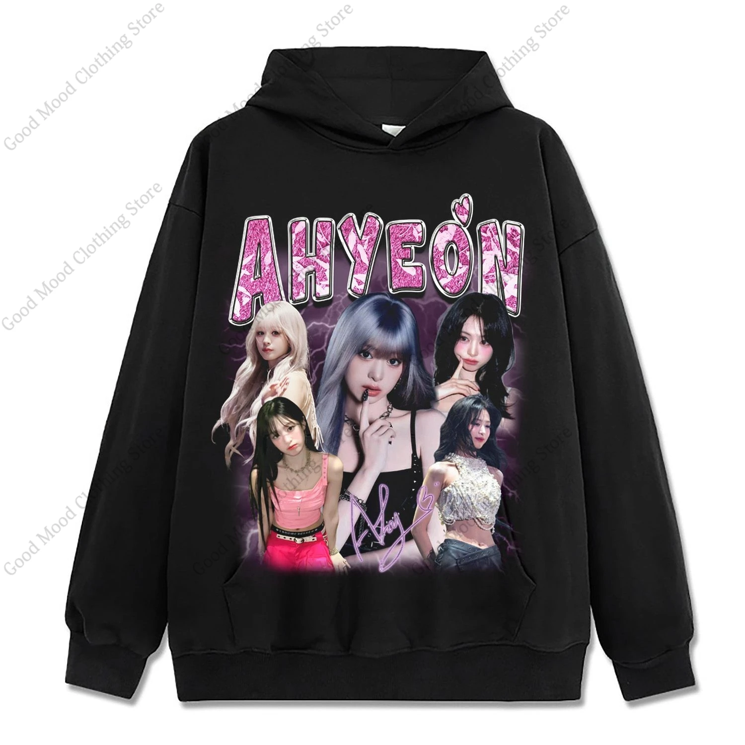 

BABYMONSTER AHYEON толстовки с принтом Kpop модная уличная одежда трендовая толстовка высокого качества толстые пуловеры осень-зима теплая толстовка