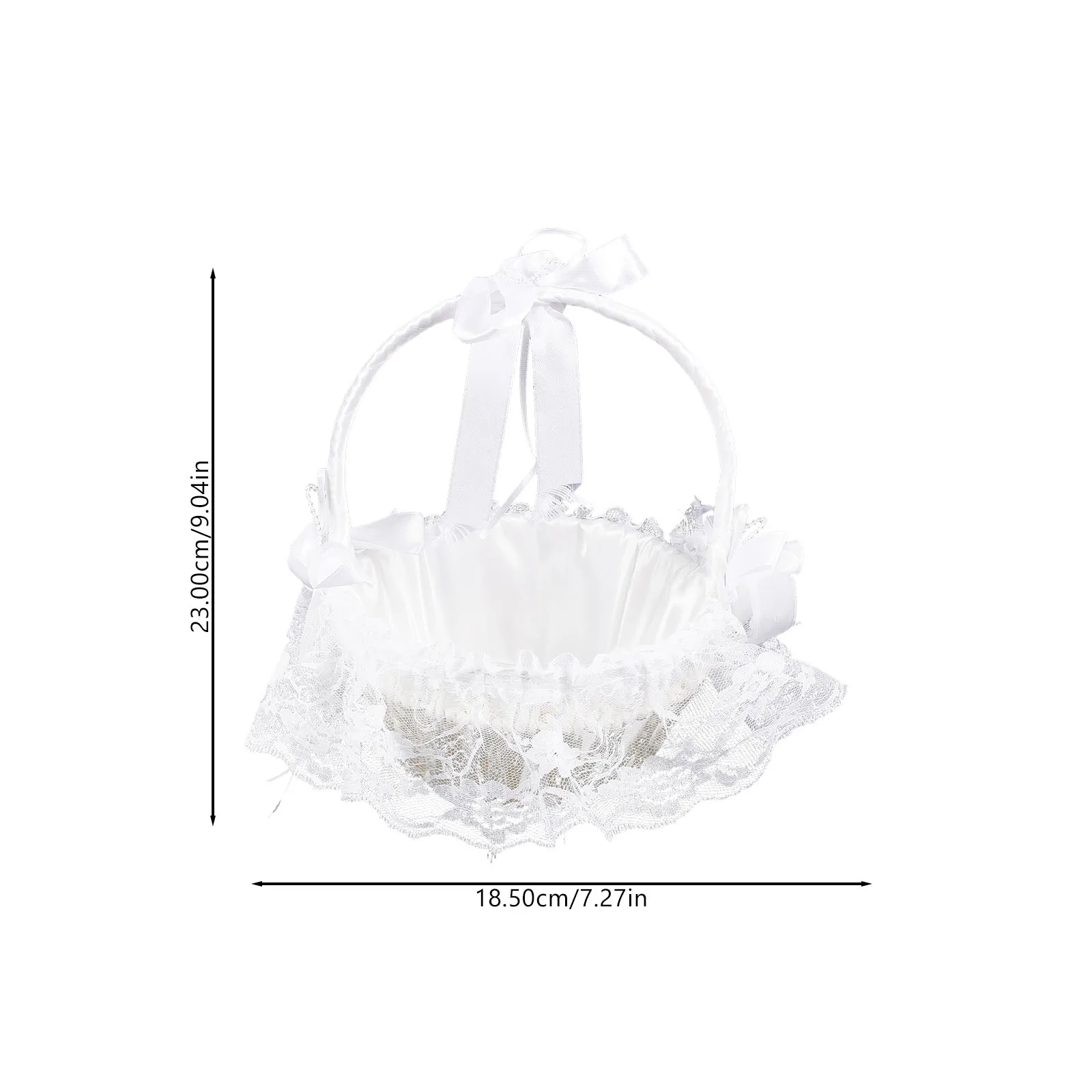 

Petal Basket Flower Girl Baskets with Handle Wedding Elegant Bridesmaid Woven