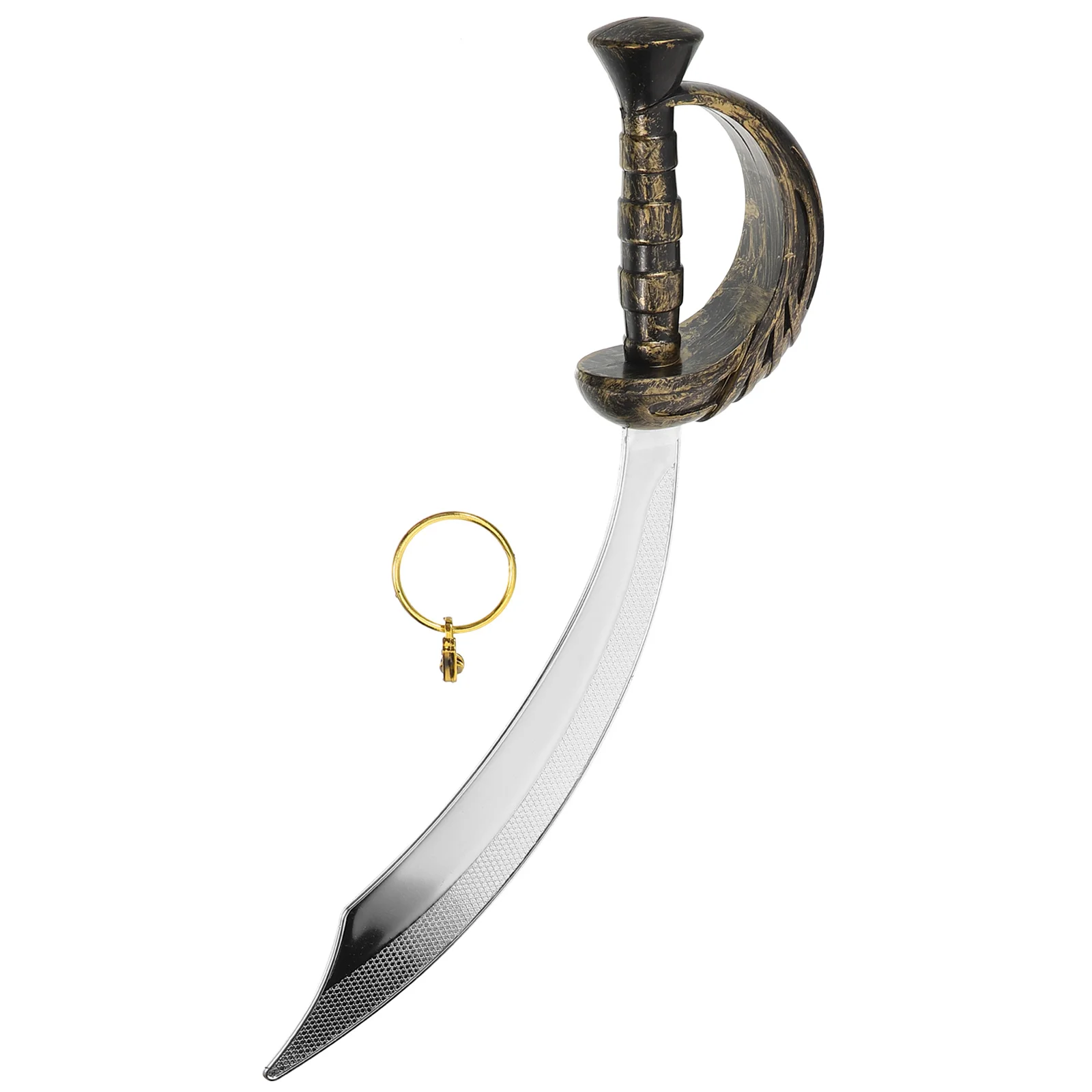 1 set di orecchini a cerchio con spada da pirata, accessori in plastica creativi, accessori per feste cosplay di Halloween, spettacoli in maschera di compleanno pirata