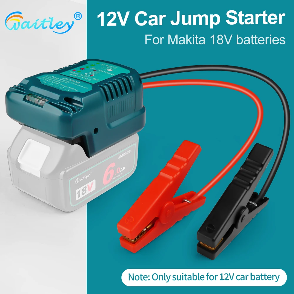 マキタまたはデウォルト18v-20vバッテリー用ウェイティルカージャンプスターター-車両12vエンジンバッテリー緊急充電器急速充電