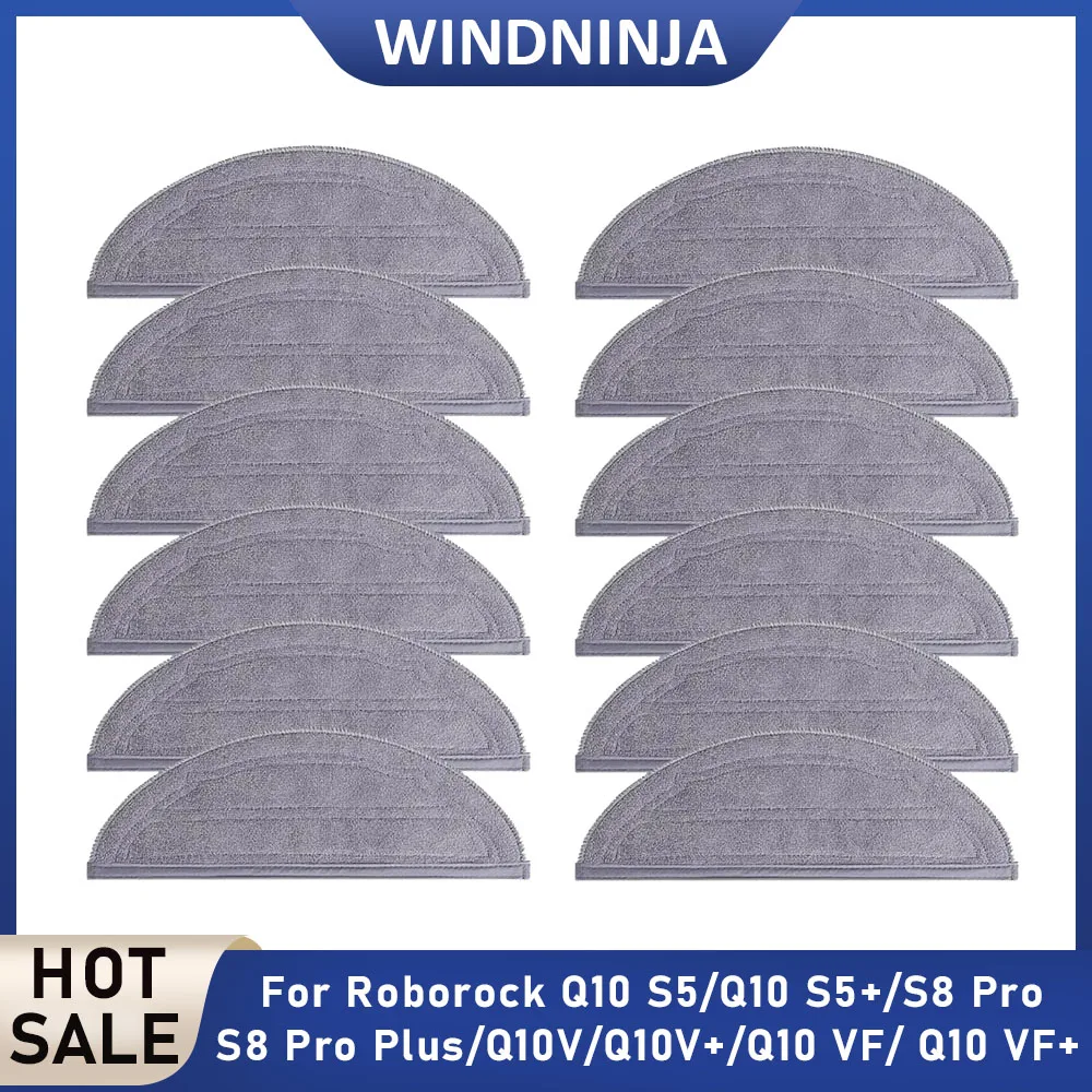 For Roborock Q10V/Q10V+/Q10 VF/Q10 VF+/Q10 S5/Q10 S5+/S8 Pro S8 Pro Plus Robot Vacuum Accessories Mop Cloths Parts Replacement