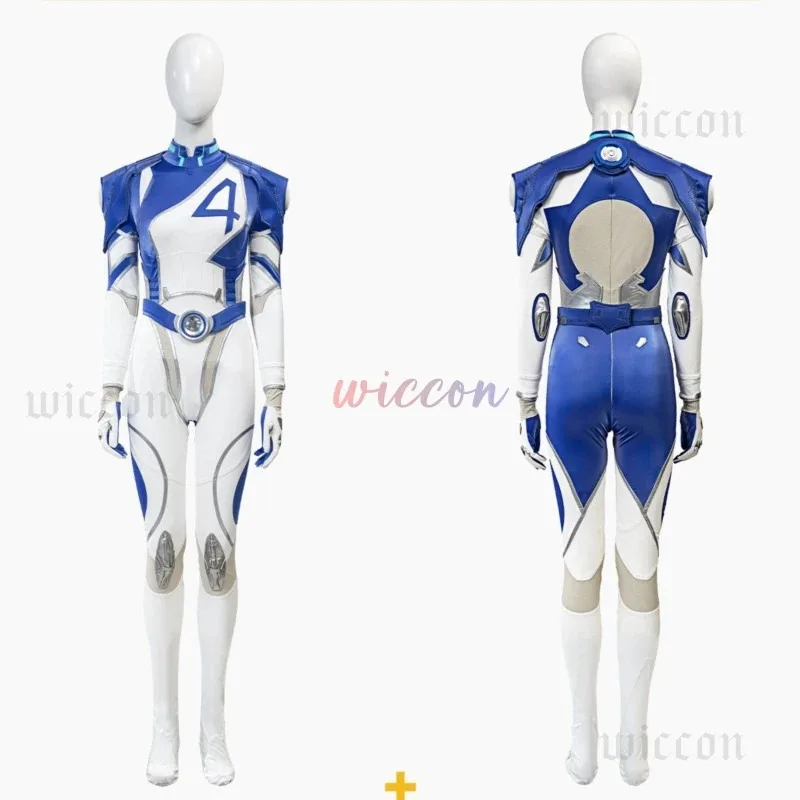 

asdh8@Invisible Woman Suit Rivals Susan Storm Cosplay Costume Superhero Costumes Fantastic 4 Zentai Bodysuit Halloween Carnival