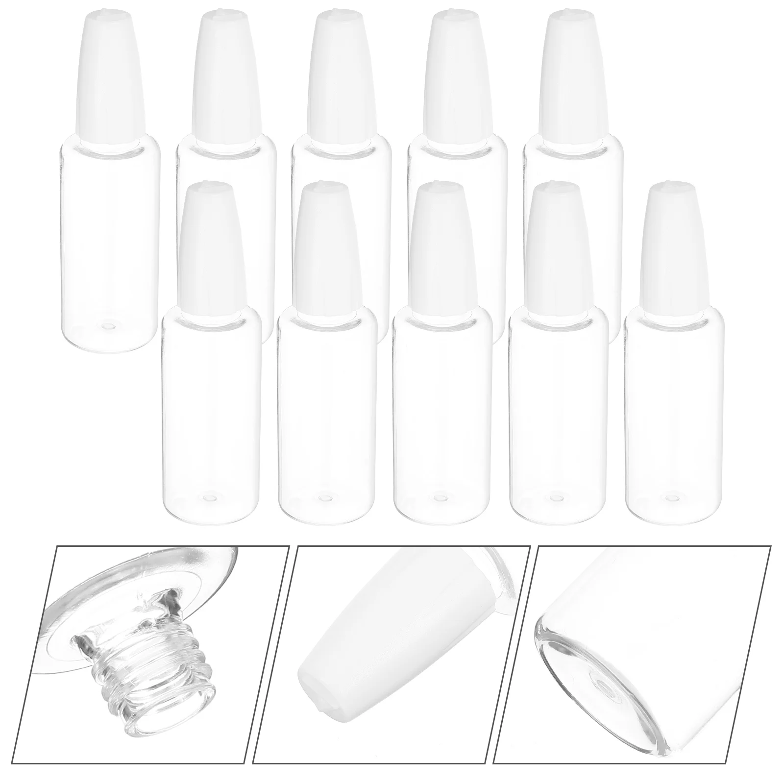 

10 Pcs Dispensing Bottle Squeeze Needle Oiler Applicator Liquid Compact Tip Glue Stainless Steel Bottles Daily